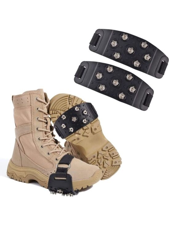 Does not apply Other - 2 pairs Crampon Traction Ice Cleats Boots Anti Slip Shoe‎ Grips 7 Point Men Snow